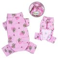 Klippo Pet Klippo Pet KBD065SZ Adorable Teddy Bear Love Flannel Pajamas; Pink - Small KBD065SZ